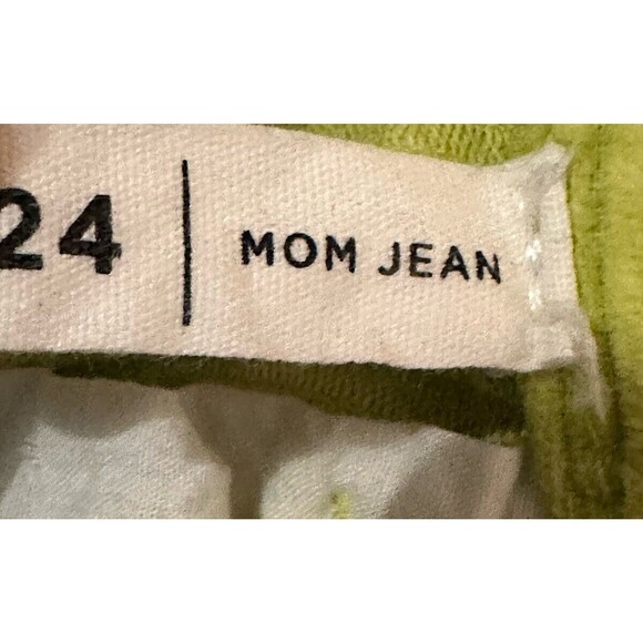PacSun Women Lime Corduroy Mom Jeans Inseam 27 Size 24 Excellent - Picture 4 of 7